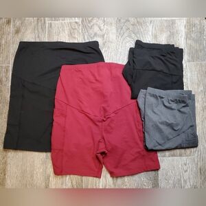 Women's Black, Red, and Gray Shorts